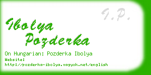 ibolya pozderka business card
